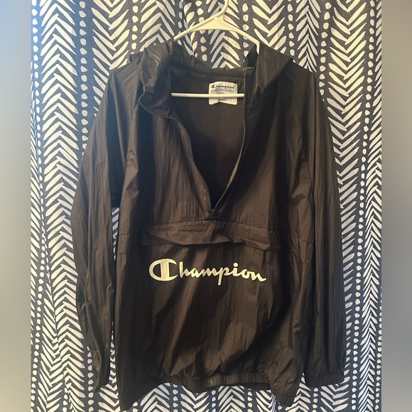 Champion Black Pullover Jacket - Picture 1 of 5